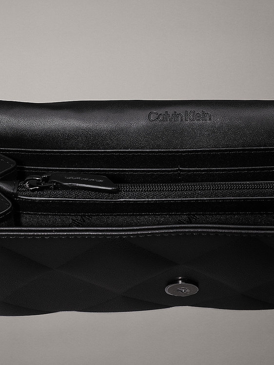 Luxusní Diamond Quilt velká peněženka, Černá barva, OS