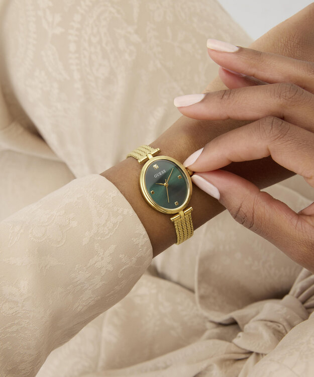 Zelená, Zlatá barva, Ruby hodinky