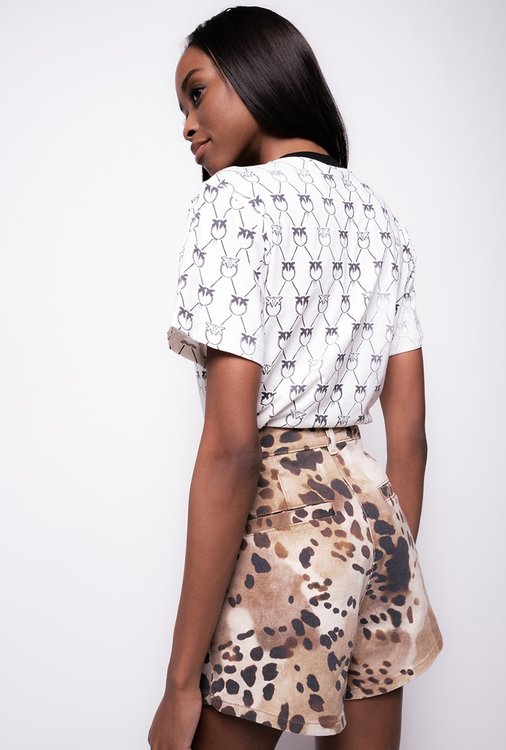 Luxusní Monogram kiss triko, Bílá barva, XS, S, M, L