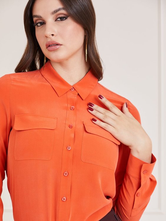 Luxusní Essence košile, Červená, Oranžová barva, XS, S, M, L, XL