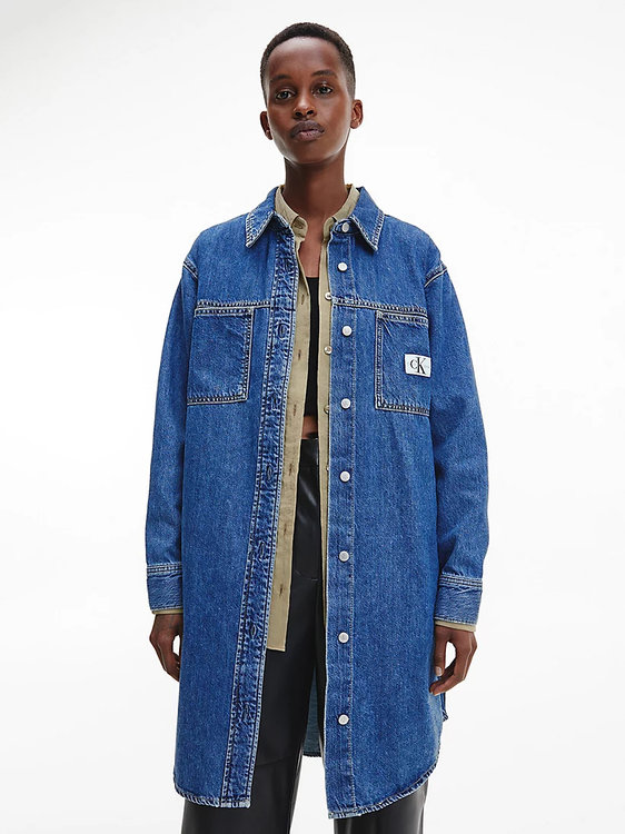 Utility šaty – Calvin Klein Jeans, Modrá barva Ženy