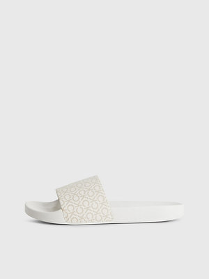 Calvin Klein Jeans – Pool Slide pantofle, Bílá barva