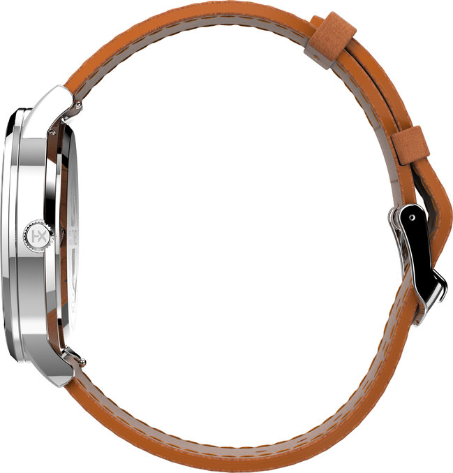 Luxusní Waterbury hodinky, Hnědá, Stříbrná barva, UNI