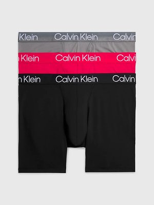 Calvin Klein Underwear – Modern Structure Cotton boxery 3ks, Červená, Šedá barva
