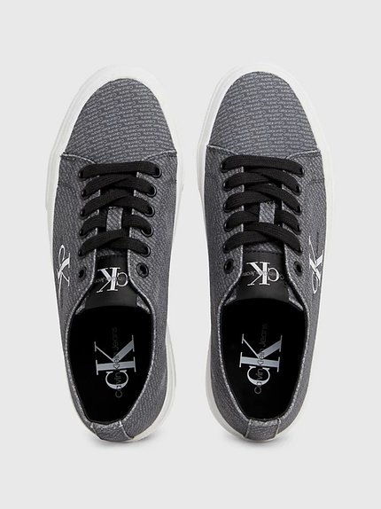 Módní Flatform tenisky, Černá, Šedá barva, 2024