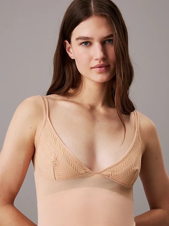 Módní Sculpt Lace košilka, Béžová barva, 2024