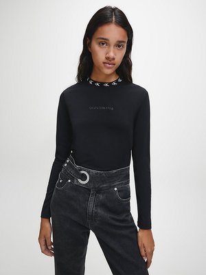 Calvin Klein Jeans – Ck Logo Triko, Černá barva