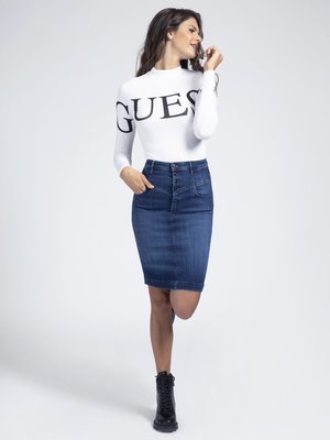 Corset sukně – Guess, Modrá barva Ženy, Ženy