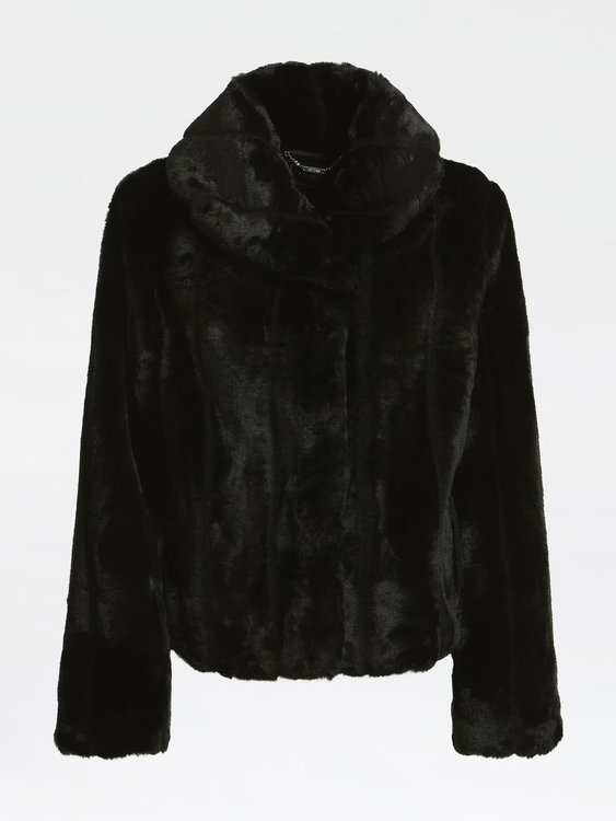 Luxusní New Sophy kožich, Černá barva, XS, S, M, L