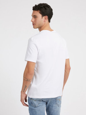 Pima triko – GUESS, Bílá barva Muži