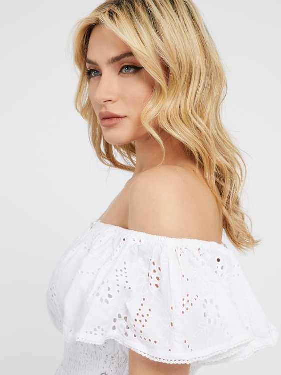 Luxusní Peggy top, Bílá barva, XS, S, M, L