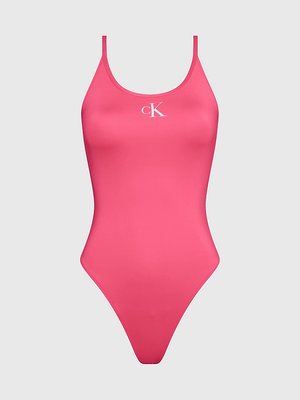 Calvin Klein Swimwear – CK Monogram plavky, Růžová barva