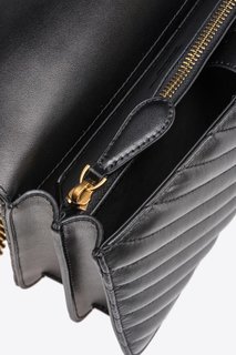 Luxusní Love One Classic kabelka, Černá barva, U