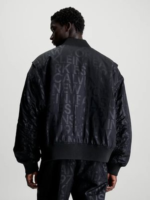 Logo Aop bomber – Calvin Klein Jeans, Černá barva Muži