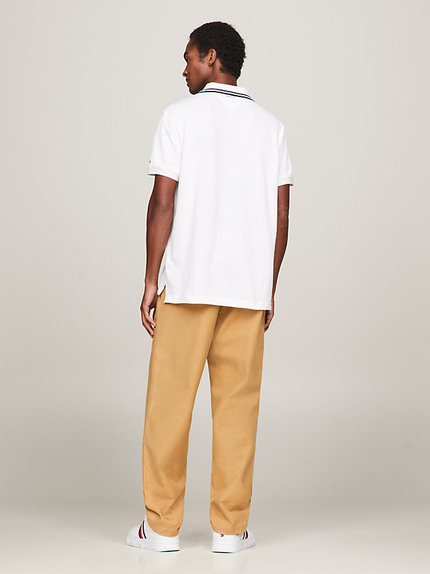 Módní Monotype Badge polo, Bílá barva, 2024