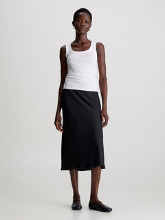 Luxusní Cotton Rib Tank tílko, Bílá barva, XS, S, M, L