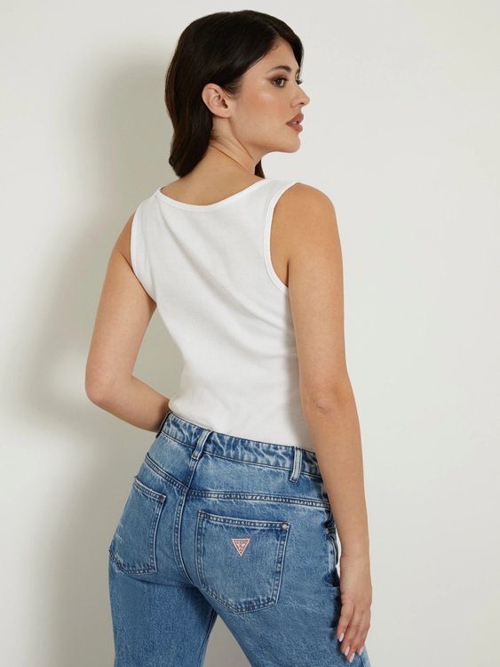 Logo Tank tílko – GUESS, Bílá barva Ženy