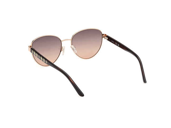 Módní Sluneční brýle, Černá, Růžové zlato barva, 2024