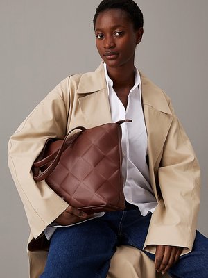 Diamond Quilt velká kabelka – Calvin Klein Jeans, Hnědá barva Ženy