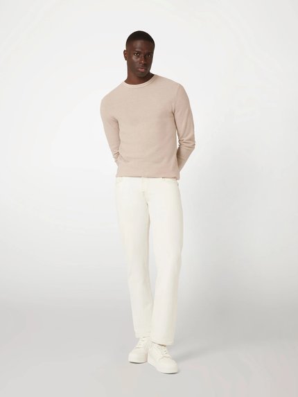 Módní Earle svetr, Béžová barva, 2024