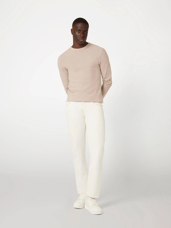 Módní Earle svetr, Béžová barva, 2024