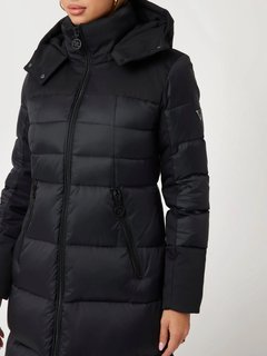 Luxusní Carolyn Long bunda, Černá barva, XS, S, M, L, XL