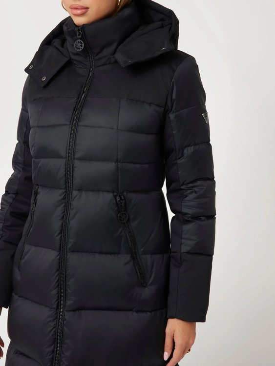 Luxusní Carolyn Long bunda, Černá barva, XS, S, M, L, XL