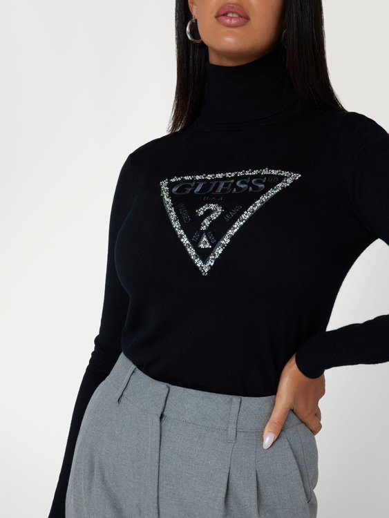 Luxusní Piper Triangle Logo rolák, Černá barva, XS, S, M, L, XL