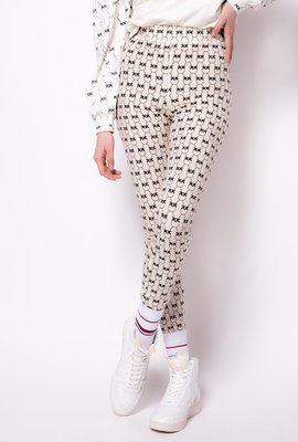 Pinko – Monogram legíny, Bílá barva 1