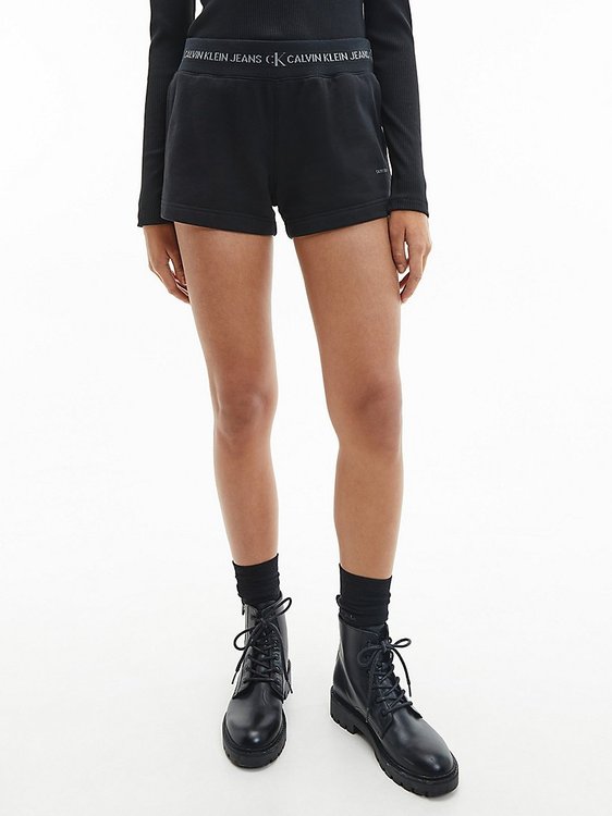 Calvin Klein Jeans – Jogger šortky, Černá barva