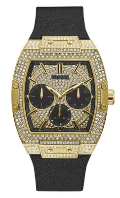 Guess – Hodinky Phoenix, Černá, Zlatá barva