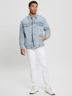 Luxusní Graffiti Oversized Denim bunda, Modrá barva, M