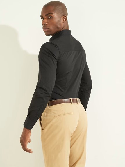 Módní Oliver košile, Černá barva, 2023