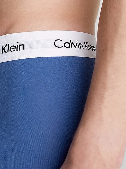 Luxusní Cotton Stretch boxery 3ks, Hnědá, Modrá barva, XS, S, M, L, XL