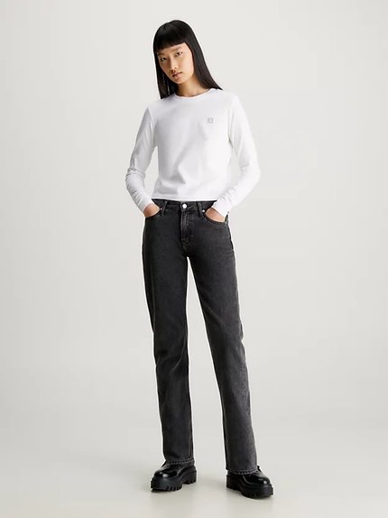 Módní Embro Badge triko, Bílá barva, 2024