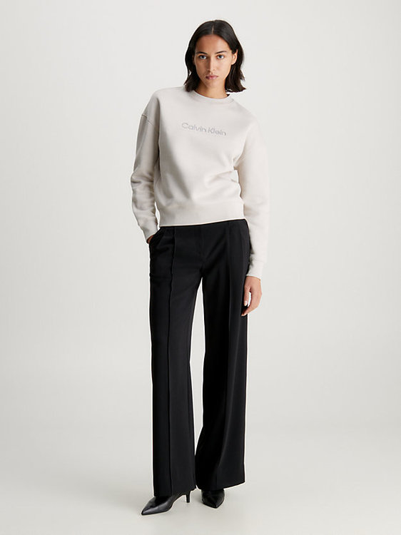 Luxusní Satin Embroidery mikina, Béžová, Krémová, Šedá barva, XS