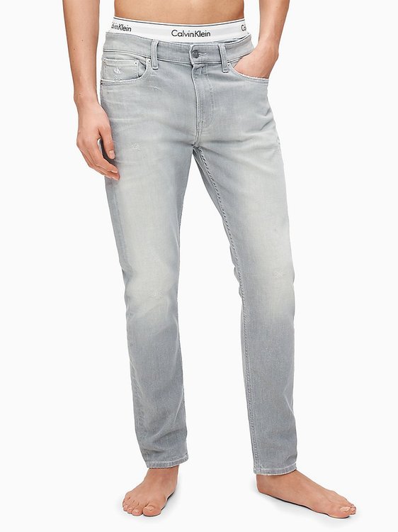Jeans Ckj 058 Slim Šedá barva Muži