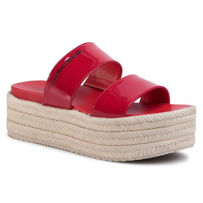 Calvin Klein Jeans – Sandály Frances, Červená barva