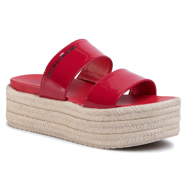 Calvin Klein Jeans – Sandály Frances, Červená barva