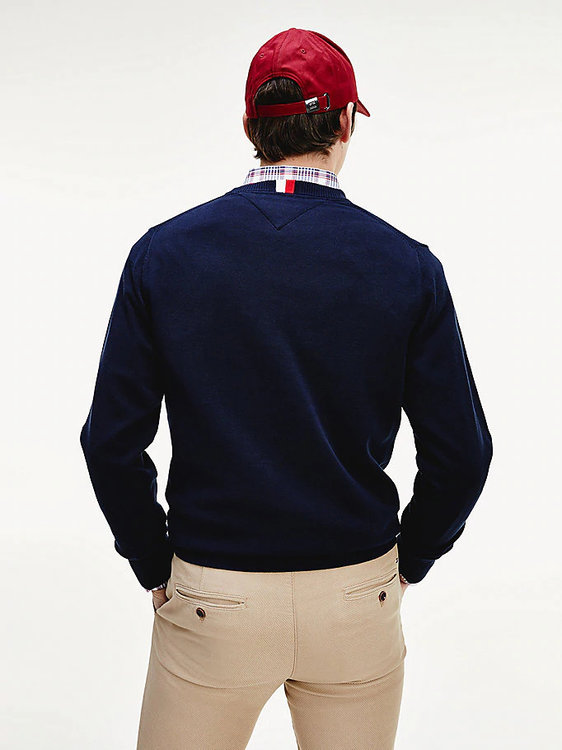 TH Logo Svetr – Tommy Hilfiger, Navy barva Muži