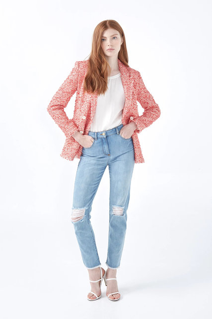 Módní Vela sako, Červená barva, 2022