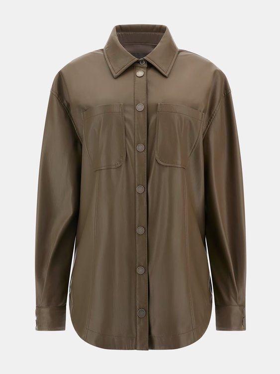 Carola košile Khaki barva Ženy