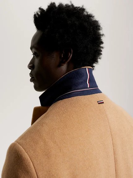 Módní DC Wool Mix kabát, Béžová barva, 2023