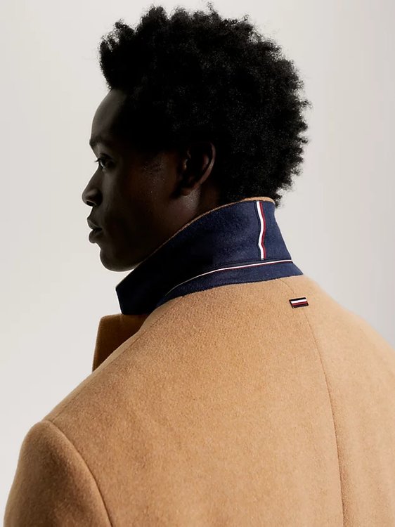 Módní DC Wool Mix kabát, Béžová barva, 2023