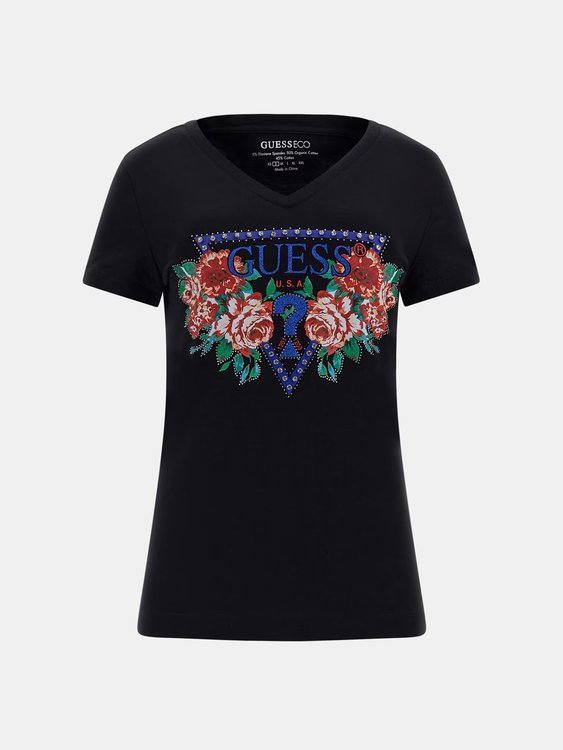 Roses Triangle triko Černá barva Ženy