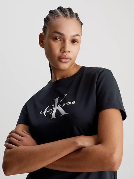 Módní Diffused Monologo triko, Černá barva, 2024