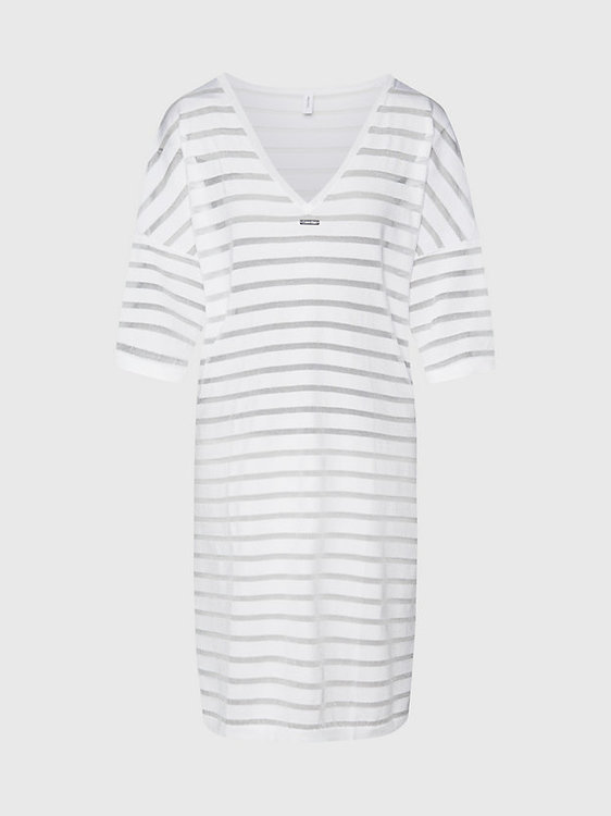 Calvin Klein Swimwear – CK Premium Lifestyle šaty, Bílá barva