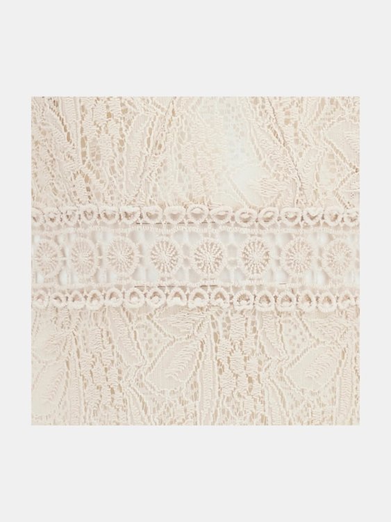 Lace Long Clio šaty Béžová barva Ženy