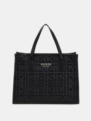 GUESS – Silvana 2 Compartment velká kabelka, Černá barva