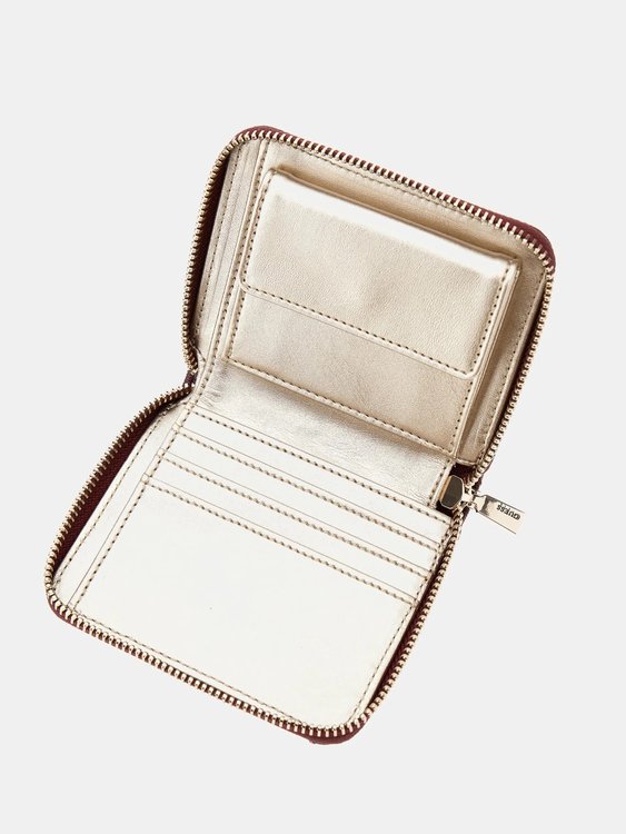 Módní Adelard malá peněženka, Vínová barva, 2024